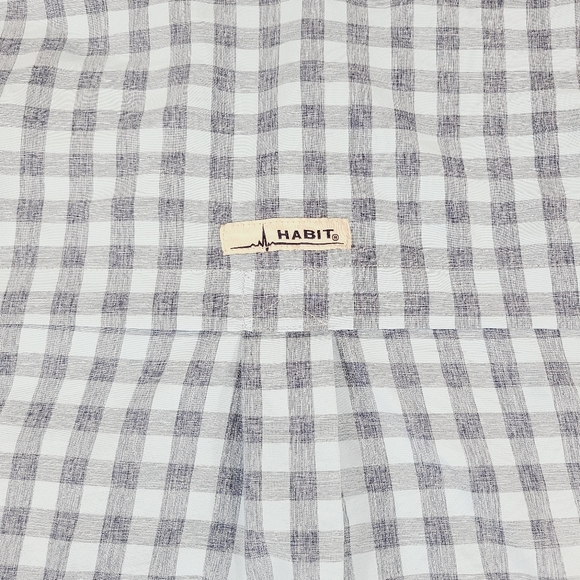Habit Men's Long Sleeve Shirt 3XL Blue Checked Cargo Utility Fishing Button - Picture 8 of 15